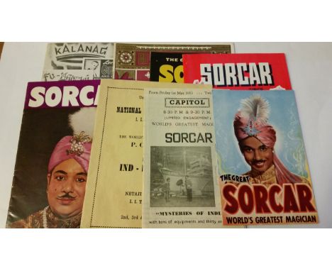 MAGIC, theatre programmes all featuring Sorcar, 1950s-60s, inc. J.C. Williamson Theatre (Australasia) and other international