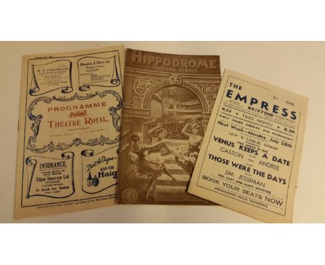 MAGIC, theatre programmes, 1900s-1930s, inc. Arthur Astill, The Great Cazman, Professor Cheshire, Cardini, Chris Charlton, Os