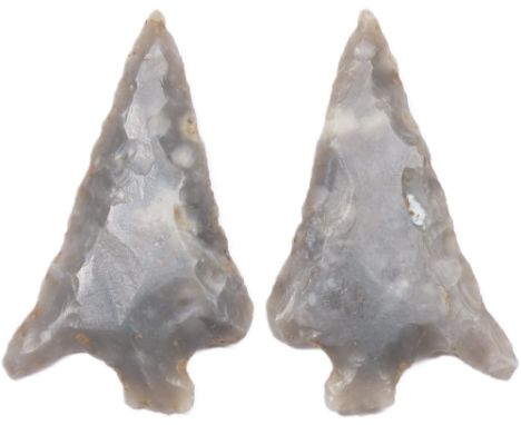 Early Bronze Age barbed and tanged arrow-head. Circa 2500-1500 BCE. 33mm. Found on the Isle of Wight. Part of a collection fo