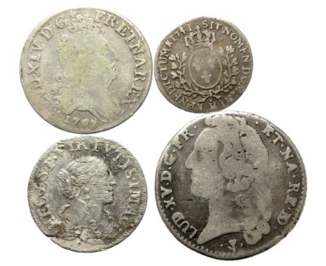 France: Silver coinage (4). 1.45g-5.5g, 17mm-25mm.