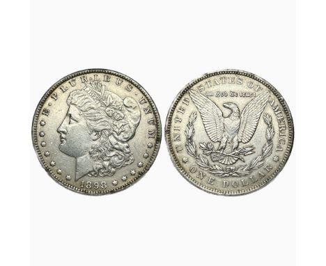 United States Morgan Dollar. 1898. Silver, 26.84g. 38mm. Liberty head, facing left. R. Eagle holding arrows and an olive bran