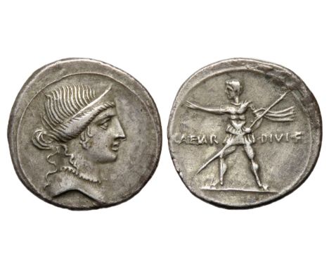 Octavian, as Imperator and Triumvir, 43-30 BC. Denarius 3.76g, 20mm. Uncertain Italian mint (Brundisium or Rome?), autumn 32 