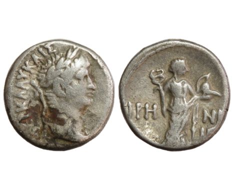 Egypt. Alexandria. Nero 54-68 AD. Billon-Tetradrachm. Laureate head right. R. Î™Î¡Î—ÎÎ—, Eirene standing right, holding caduc