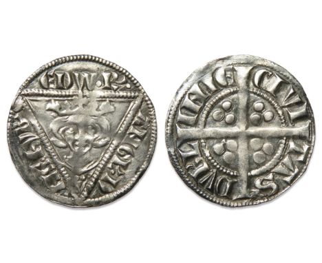 Ireland: Edward I penny. Second EDW coinage, 1279-1302 AD. Dublin, class 1a. Silver, 19mm. 1.36g. Crowned facing bust within 