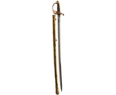 OF INDIAN MUTINY INTEREST AN 1845 PATTERN INFANTRY OFFICER'S SWORD TO MAJOR GENERAL WILLIAM HENRY KERR, 83cm slightly curved 