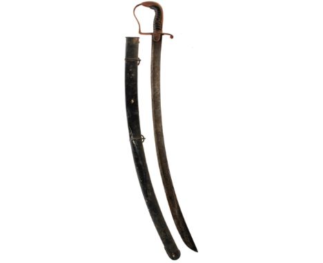 A 1796 PATTERN LIGHT CAVALRY OFFICER'S BEAK NOSE SABRE, 83cm curved blade, regulation steel stirrup hilt with faceted beak-fo