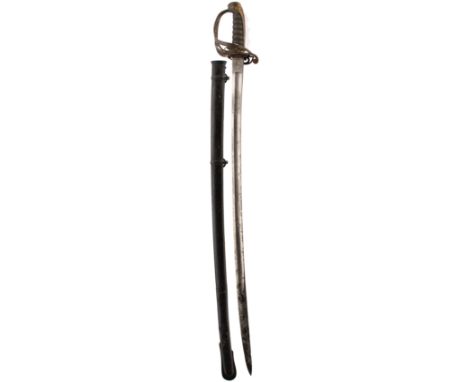 A SCARCE EAST INDIA COMPANY 1845 PATTERN 66TH BENGAL NATIVE INFANTRY OFFICER'S SWORD BY WILKINSON, 82cm slightly curved blade