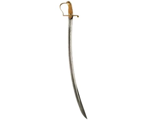 A 1796 PATTERN LIGHT CAVALRY OFFICER'S SWORD TO CAPTAIN JOHN PERRY OF THE JAMAICAN REGIMENT OF HORSE, 82cm curved blade by J.