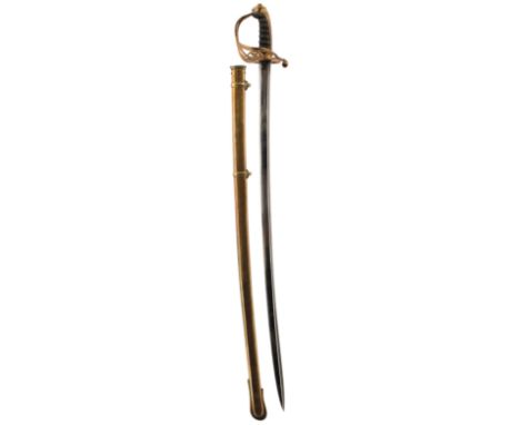 AN 1822 PATTERN INFANTRY OFFICER'S SWORD TO GENERAL GAIRDNER OF THE 14TH AND 16TH BENGAL NATIVE INFANTRY, 82cm slightly curve