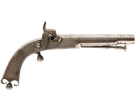 AN ALL STEEL 32-BORE PERCUSSION SCOTTISH BELT PISTOL TO THE 93RD REGIMENT OR SUTHERLAND HIGHLANDERS, 6.5inch three-stage barr