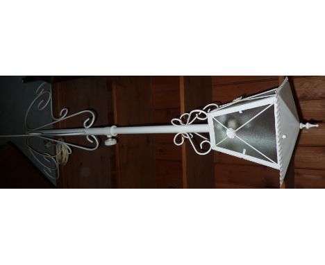 Painted metal standard lantern style lamp