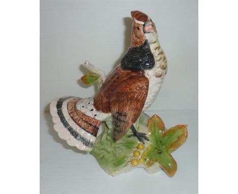 Ceramic figure of a ruffed grouse 