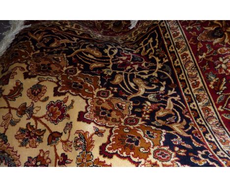 Beige ground Keshan carpet 280cm x 200cm 