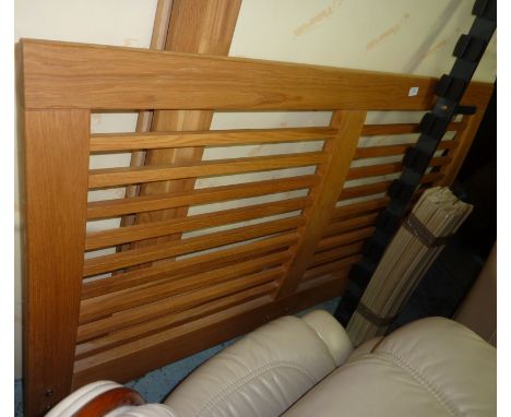 Light oak framed double bed 