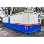 32ft x 10ft steel anti-vandal office site unit BB34628 ** No keys but unlocked **