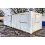 32ft x 10ft steel anti-vandal office site unit c/w keys A581047