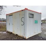 12 ft x 9 ft steel jack leg 2+1 toilet site unit Comprising of: Gents toilet (2 - cubicles, 2 -