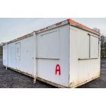 32ft x 10ft steel jack leg anti-vandal site office unit BB34149 ** No keys but unlocked **