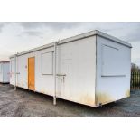32ft x 10ft steel jack leg anti-vandal site office unit A557035 ** No keys but unlocked **