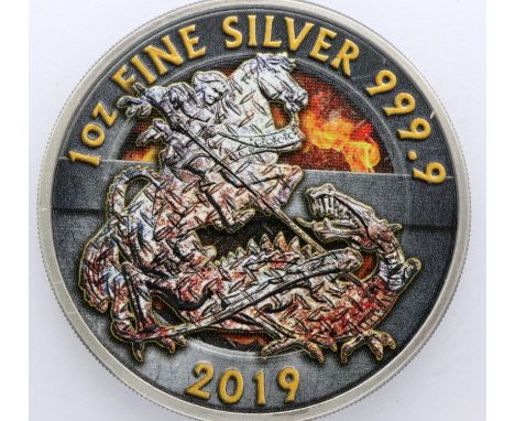 2019 silver military limited edition bullion 1oz round, case and CoA. P&amp;P Group 0 (£5+VAT for the first lot and £1+VAT fo