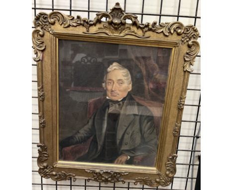 19th century British SchoolHead and shoulders portrait of a gentlemanWatercolour38 x 32cm