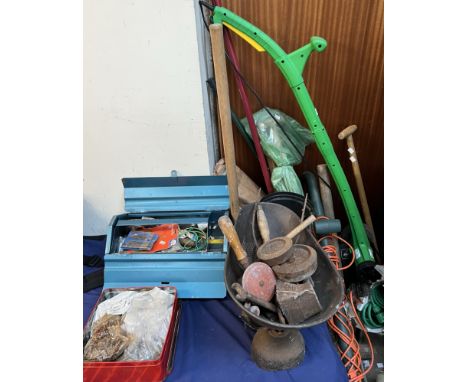 Assorted tools, garden implements etc 