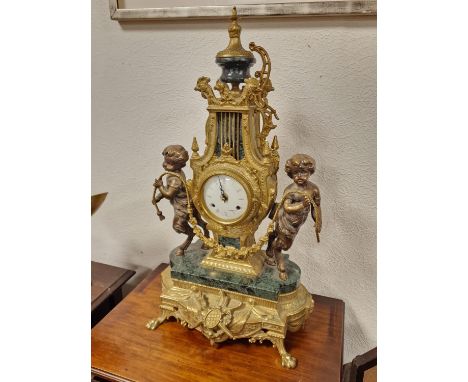 Franz Hermle Large 1930's Rococo Mantle Clock