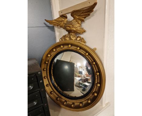 Vintage Eagle Topped Gilt Mirror
