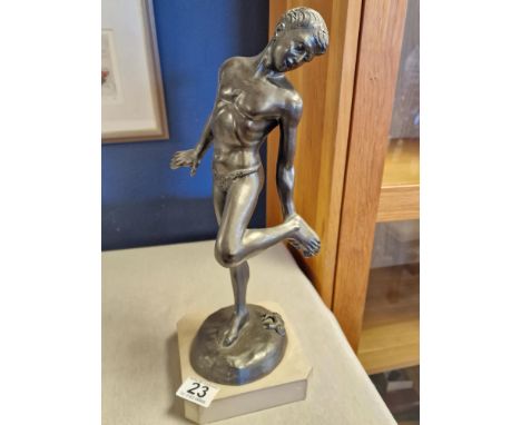 Vintage Italian Naples Bronze Sculpture, Greek origin - signed P Uccello and 39cm high