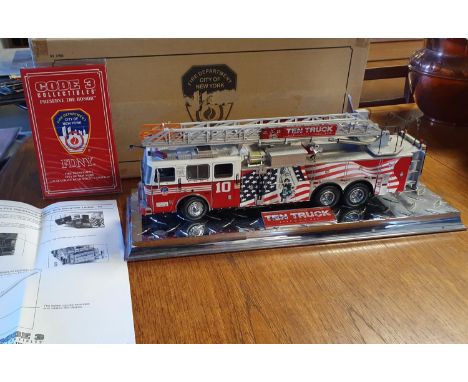 Code 3 Collectable Die Cast Fire Engine Truck Toy - New York Fire Department 1:50 Scale (boxed)