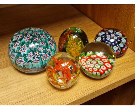 Group of Five Vintage Paperweights