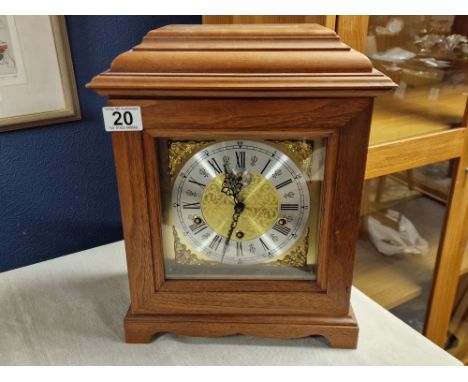 Vintage Original Kieninger German Mantel Clock w/a Hand Crafted Case, almost like a Grandmother Clock top - 37cm tall