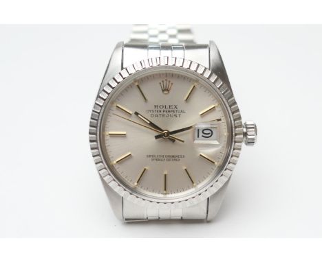 Rolex Oyster Perpetual Datejust gent's stainless steel wristwatch, circa 1983, serial no. 74*****, 29mm dial with centre swee