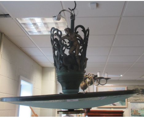 An Art Deco ceiling light  