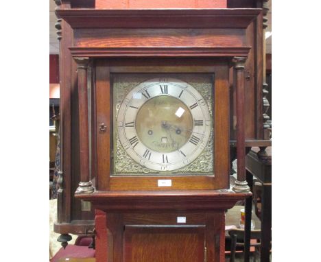 Stephenson Congleton' an oak longcase clock with square brass dial, 198cm (h)  