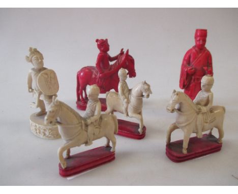 Six 19th century Chinese chess pieces (6)  