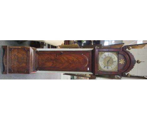 George III mahogany longcase clock, with 8 day striking movement, the brass and silvered dial signed Edward Hollan, Redcriff,