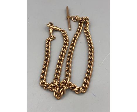 A 9ct rose gold Albert chain (49.7g)