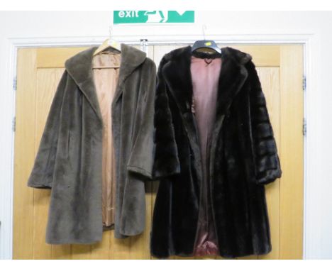 Two vintage faux fur coats