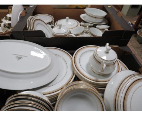 Two trays of Noritake Doral tea/dinner ware