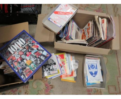 A box of vintage football programmes to include many none league examples
