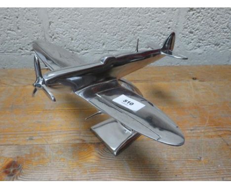 An aluminium Spitfire model&nbsp;**