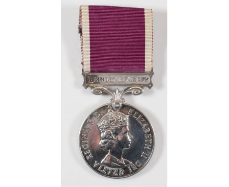 British Army Elizabeth II Long Service &amp; Good Conduct Medal named to 23548689 Bombardier LT Arch, Royal Artillery