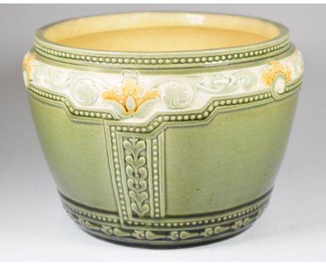 Burmantofts faience jardini&egrave;re , height 14cm