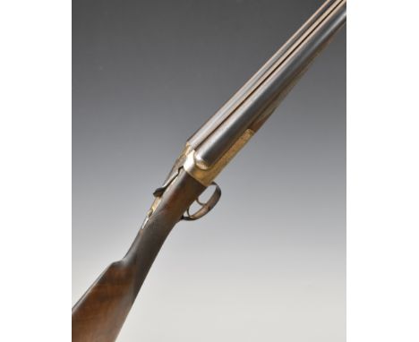 The Payne Gun Co of Birmingham 12 gauge bore assisted-opening round action side by side ejector shotgun with engraved lock, u
