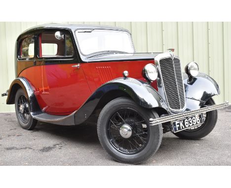 1934 Morris 8 two door saloon car, original transferable Worcestershire registration number FK 6396, with V5c recording four 