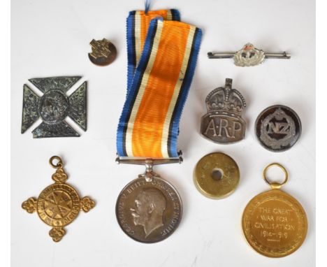 British Army WW1 medal pair comprising War Medal and Victory Medal named to 16748 Pte H T Merrett, Army Veterinary Corps, wit