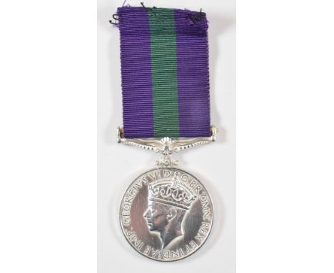 British Army George VI General Service Medal named to AS 7355 Pte K Manqane, African Pioneer Corps