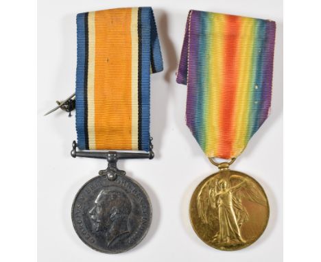 British Army WW1 medal pair comprising War Medal and Victory Medal named to 4207 Pte S M Meecham, Gloucestershire Regiment&nb