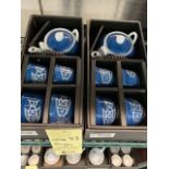 (3) Ensembles de service à thés - porcelaine - Poisson